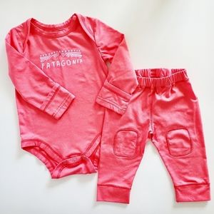 NWOT Baby Patagonia Capilene Set - Coral (3-6 mo)